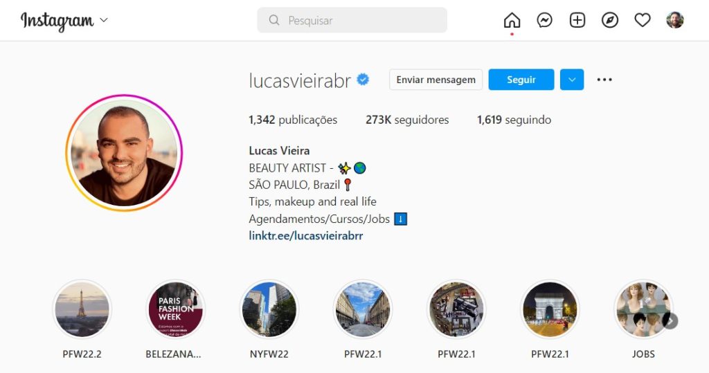 Biografia para Instagram de Maquiagem