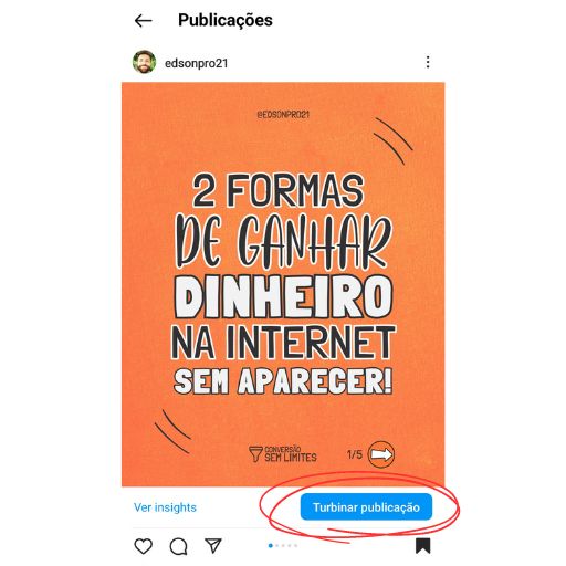 como turbinar publicação no instagram