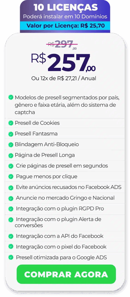 super presell 10 licenças