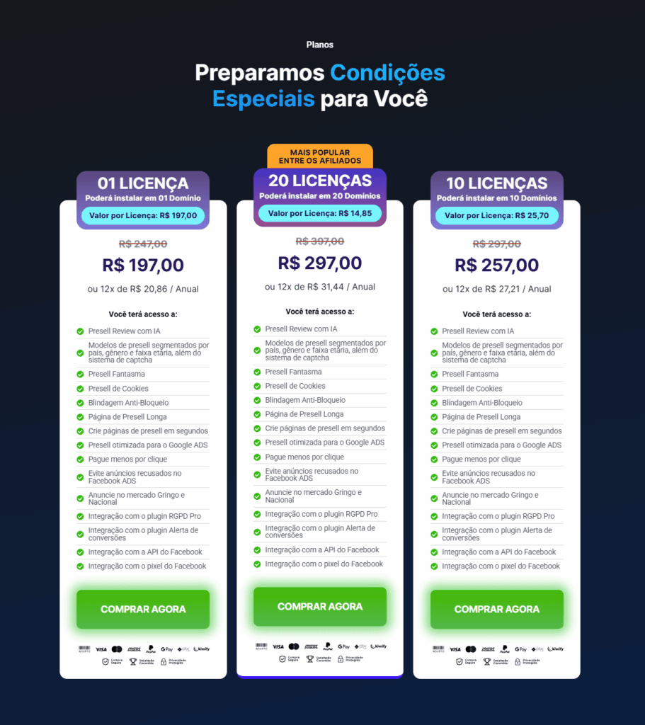 Planos Super Presell 5.0