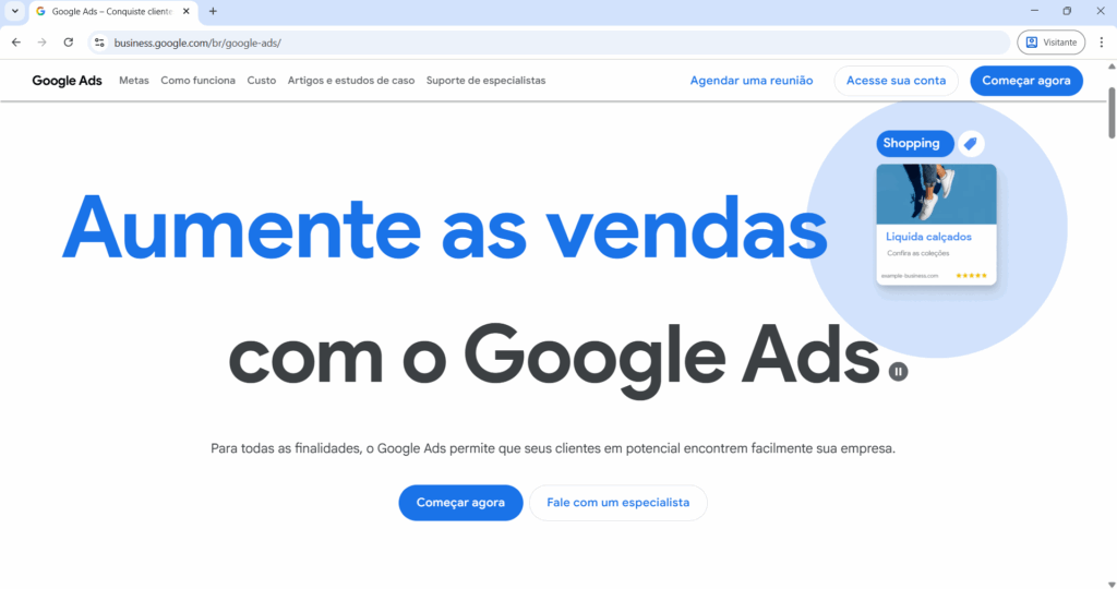 como criar conta no google ads