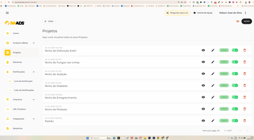Criação de Projetos na Ratoeira Ads